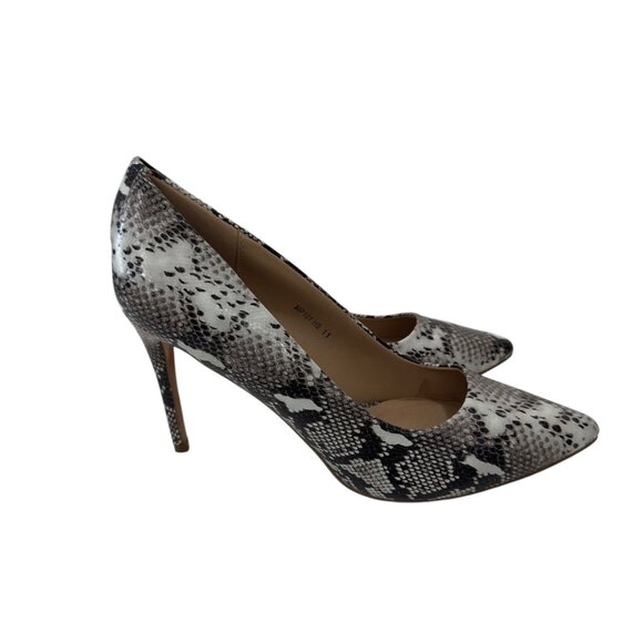 IDIFU Fashion Faux Leather Snake-Print Pointed-Toe High Heels Women SZ 11 - Picture 12 of 16